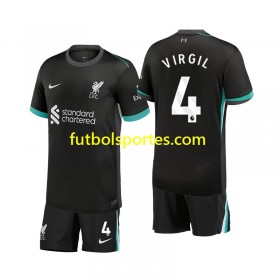 Camiseta Liverpool Virgil 4 Niño Segunda Equipación 2024/2025